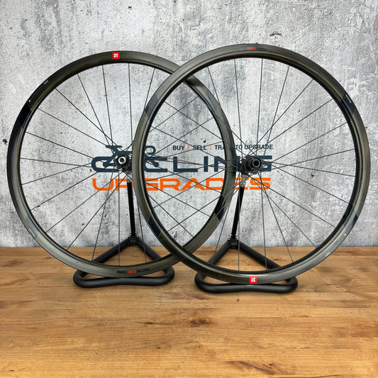 Low Mile! 3T Discus C35 Team Stealth Carbon Disc Brake Clincher Wheelset 700c