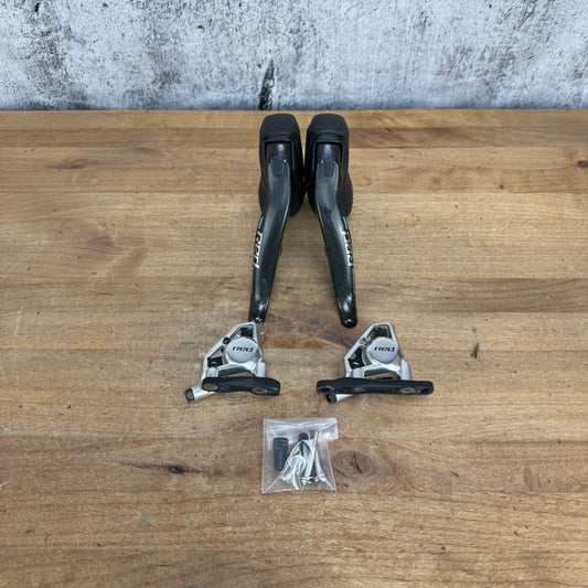 Low Mile! SRAM Red AXS HRD E1 12-Speed Flat Mount Disc Brake Shifters + Calipers