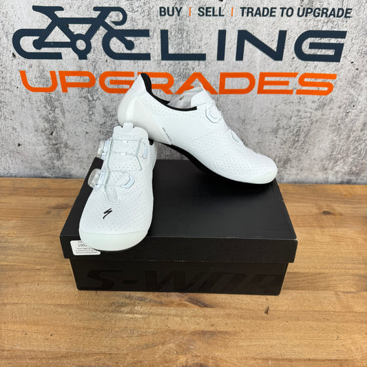 New! Specialized S-works Torch Men's 42 EU White 3-Bolt Road Cycling Shoes BOA
