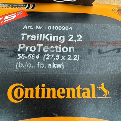 New! Single Continental TrailKing 27.5" x 2.2" MTB Mountain Bike Tubeless Tire