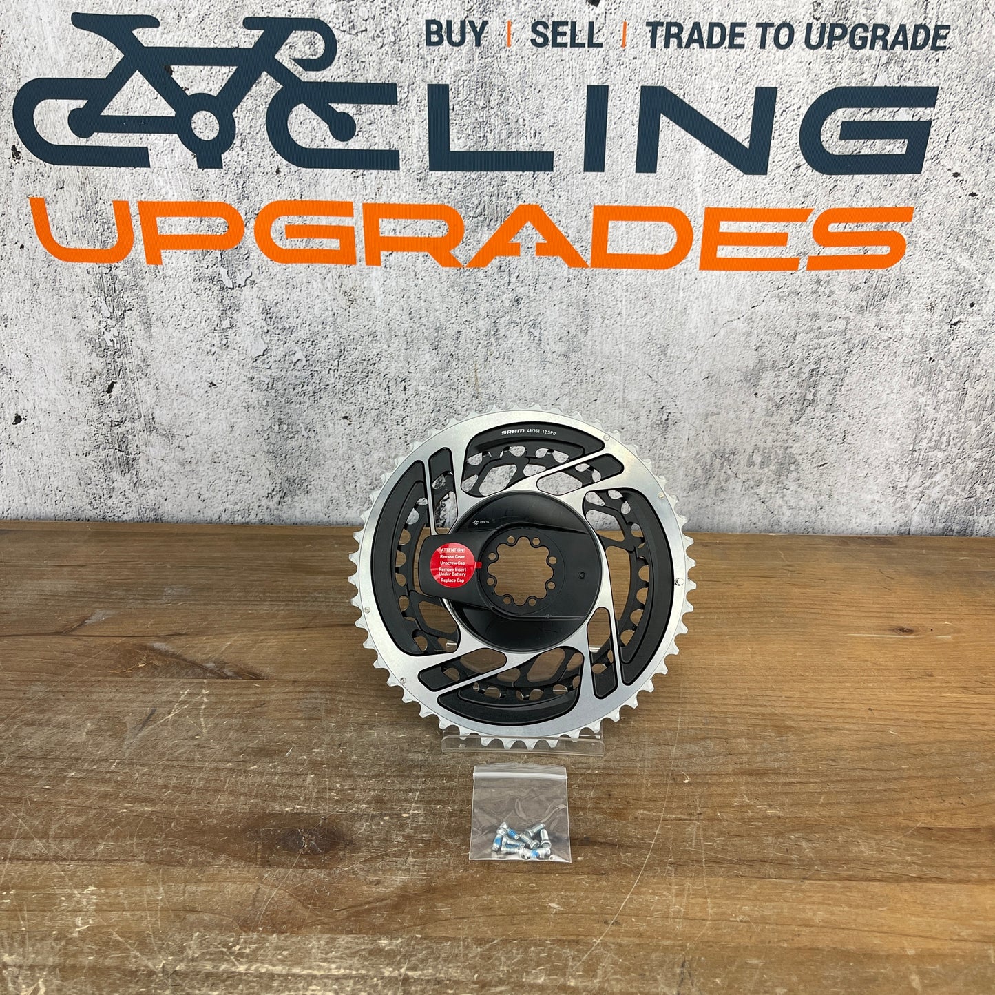 Low Mile SRAM Red AXS Quarq 48/35t 12-Speed Power Meter Chainrings