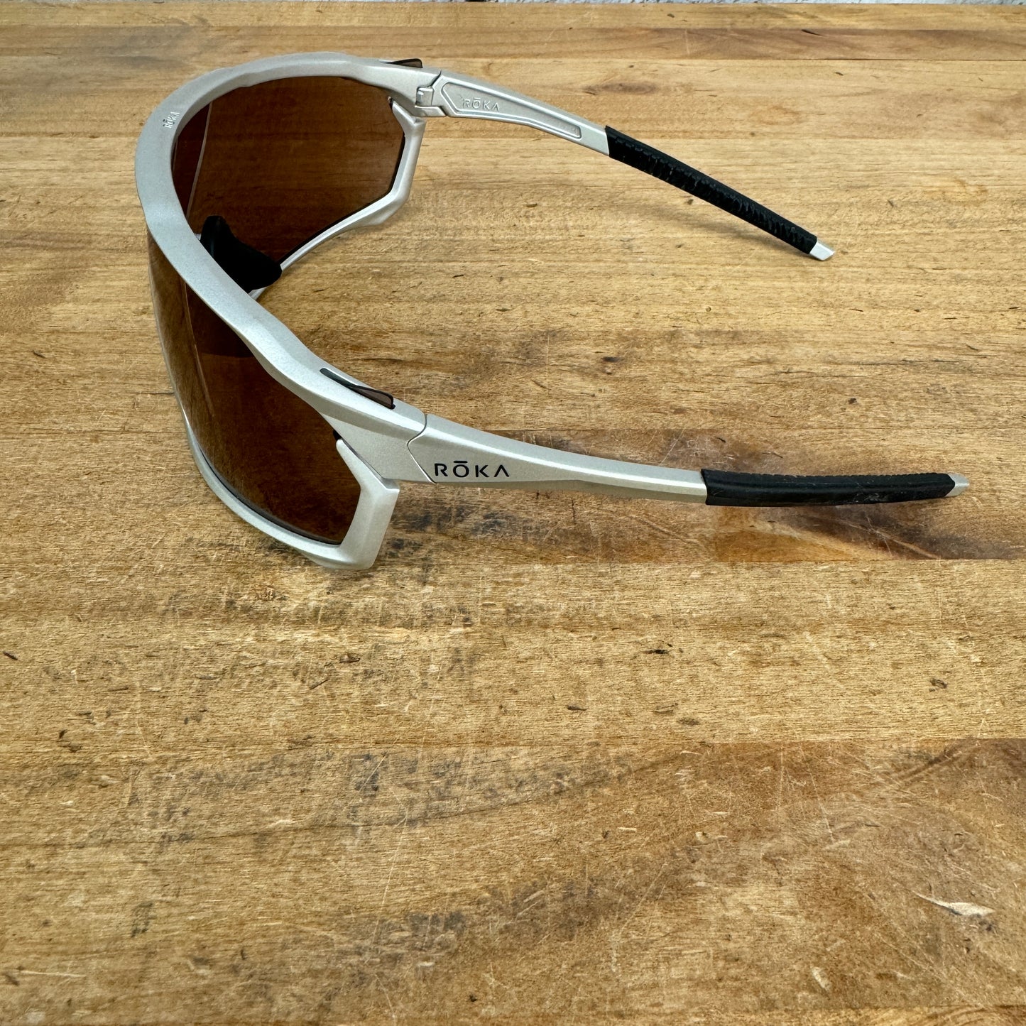 Roka CP-1 Gloss White Frame Octane Mirror & Clear Lens Cycling Sunglasses 30g