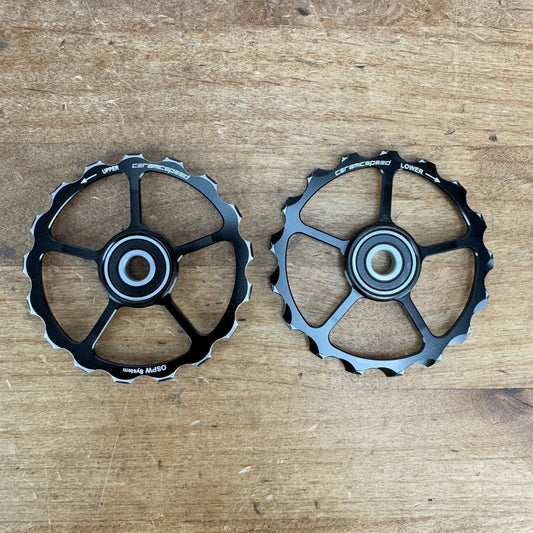Light Use! Ceramicspeed 101671 Spare OSPW Black Pulley Wheels 17t 17t