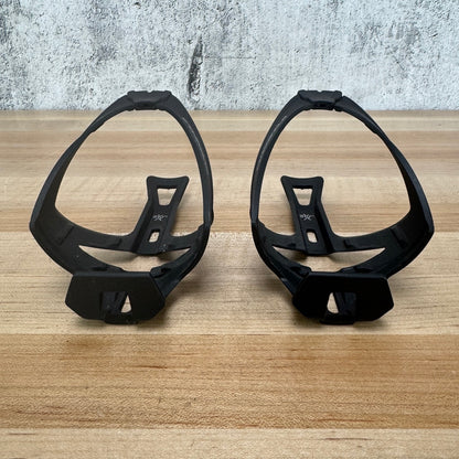 Light Use! Campagnolo Ekar Black Composite Pair Water Bottle Cages 69g
