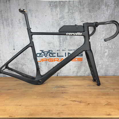 Low Mile Cervelo Aspero-5 Five Black 58cm Carbon Gravel Disc Frameset 700c 2665g