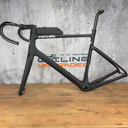 Low Mile Cervelo Aspero-5 Five Black 58cm Carbon Gravel Disc Frameset 700c 2665g