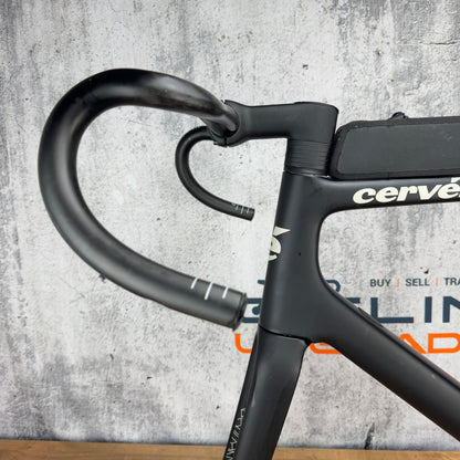 Low Mile Cervelo Aspero-5 Five Black 58cm Carbon Gravel Disc Frameset 700c 2665g