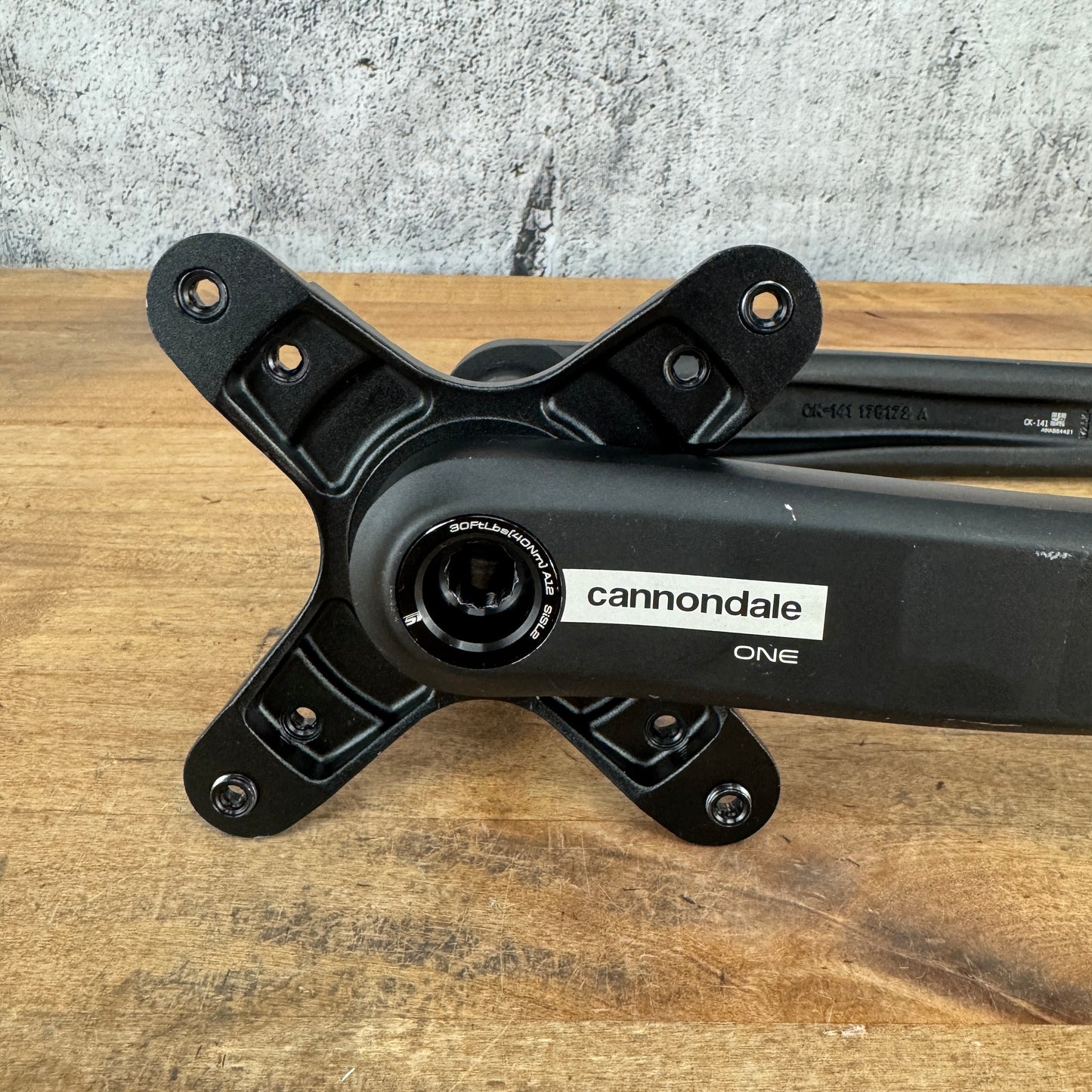 Cannondale One 172.5mm Alloy 90/120BCD Crankset Crank Arms 30mm Spindle + Spider