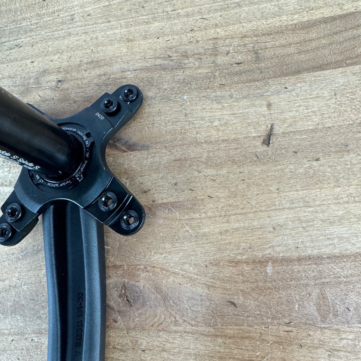 Cannondale One 172.5mm Alloy 90/120BCD Crankset Crank Arms 30mm Spindle + Spider