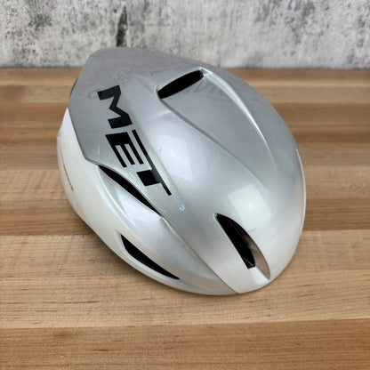 MET Manta MIPS Medium White Holographic/Glossy Cycling Helmet