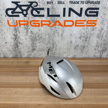MET Manta MIPS Medium White Holographic/Glossy Cycling Helmet