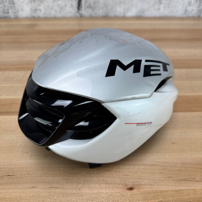 MET Manta MIPS Medium White Holographic/Glossy Cycling Helmet