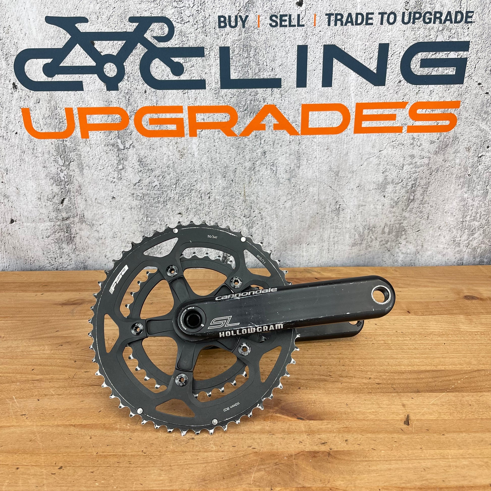 Cannondale Hollowgram SL 175mm 50 34t 30mm Spindle Alloy Bike Crankset CyclingUpgrades
