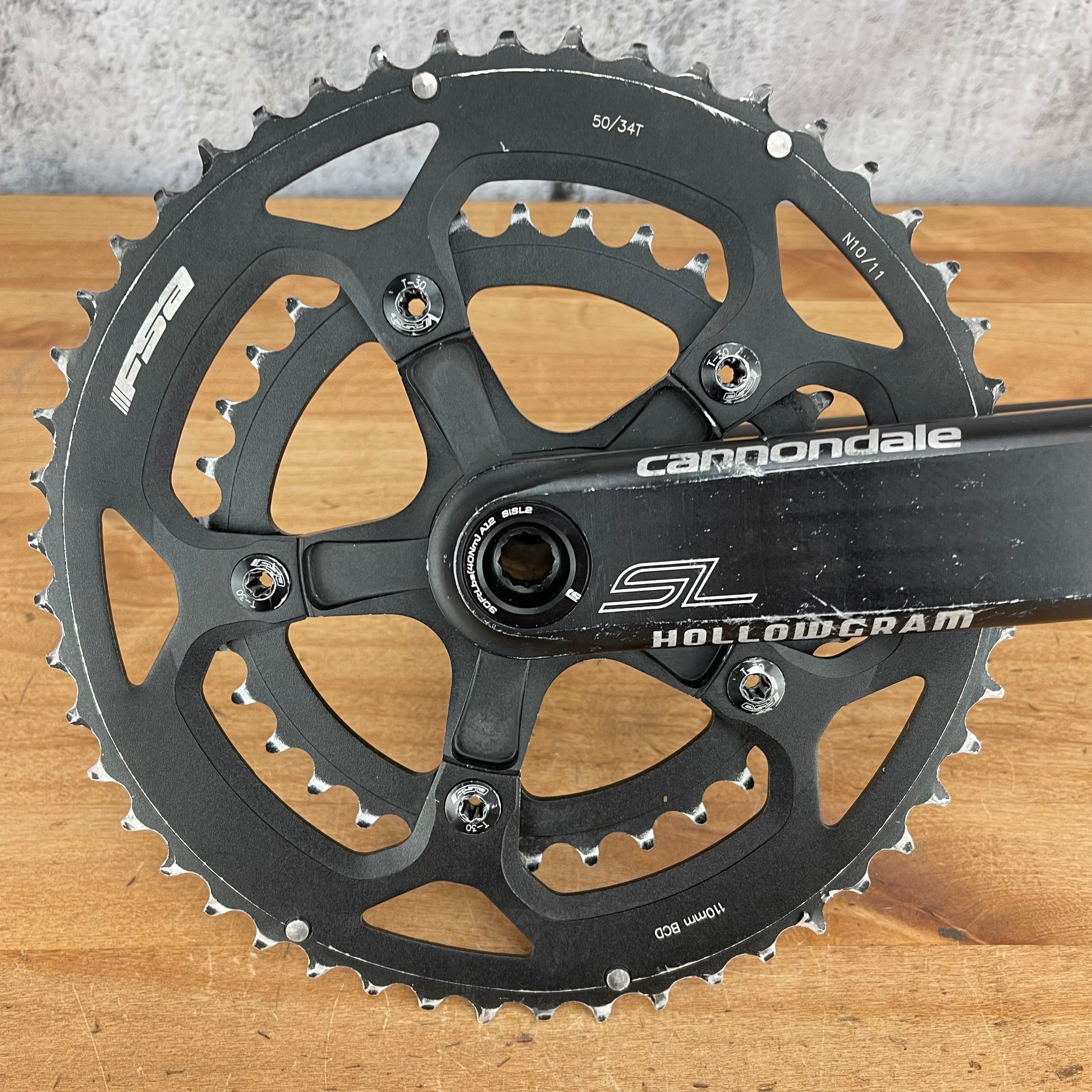 Cannondale Hollowgram SL 175mm 50 34t 30mm Spindle Alloy Bike Crankset CyclingUpgrades