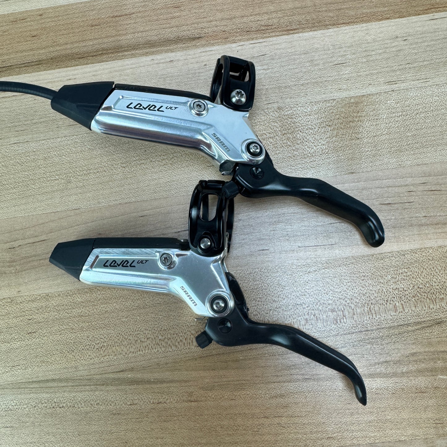 Low Mile! SRAM Level Ultimate Stealth Post-Mount 4-Piston Mountain Bike Brakeset