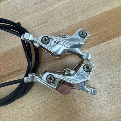 Low Mile! SRAM Level Ultimate Stealth Post-Mount 4-Piston Mountain Bike Brakeset