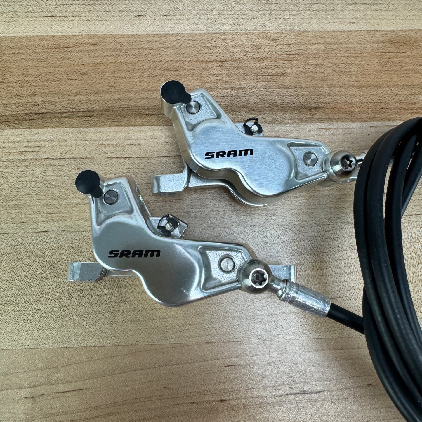 Low Mile! SRAM Level Ultimate Stealth Post-Mount 4-Piston Mountain Bike Brakeset