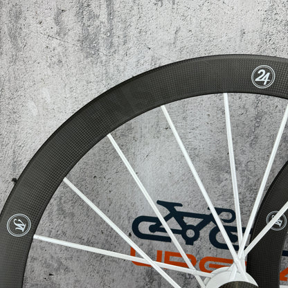 Mint! Lightweight Meilenstein C 24D Weiss Carbon Clincher Disc Brake Wheelset 700c
