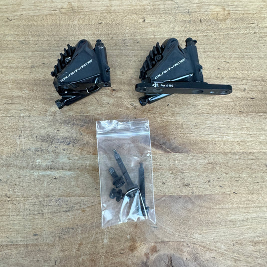 Pair Shimano Dura Ace BR-R9170 Flat-Mount Hydraulic Disc Brake Calipers 247g