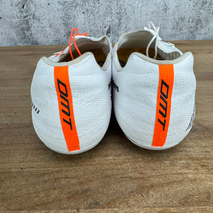 Light Use! DMT 2024 POGI 46 EU 3-Bolt White Lace-Up Carbon Cycling Shoes 598g