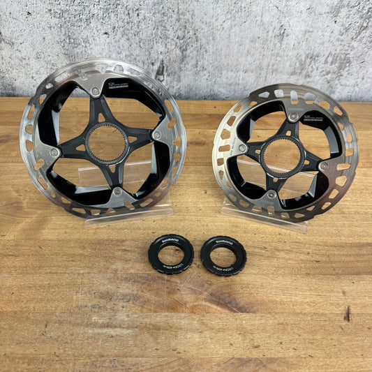 Shimano Dura-Ace SM-RT900 160/140mm Centerlock Disc Brake Rotors + Lockrings
