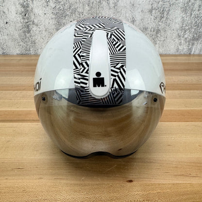 Low Mile! Ekoi Veloce Medium 55-59cm Ironman White TT/Triathlon Cycling Helmet
