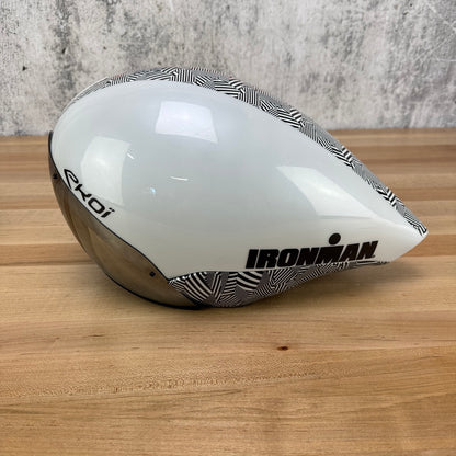 Low Mile! Ekoi Veloce Medium 55-59cm Ironman White TT/Triathlon Cycling Helmet