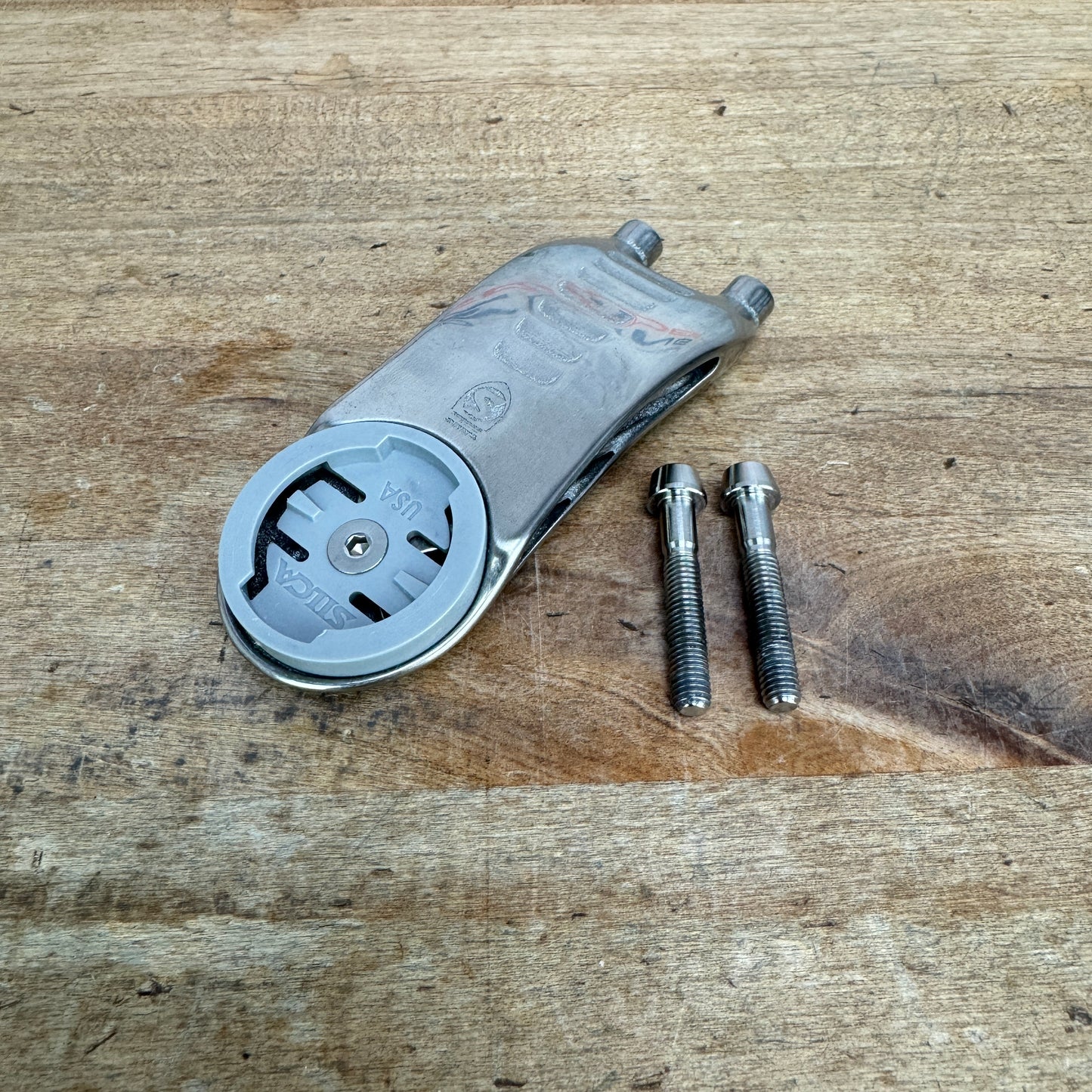 Silca Mensola Titanium Out-Front Bike Computer Mount w/ Bolts 33g