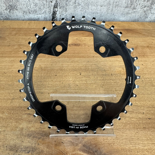 Wolf Tooth Drop-Stop A 96BCD 4-Bolt 38T 1x Chainring for Shimano M8000/M7000