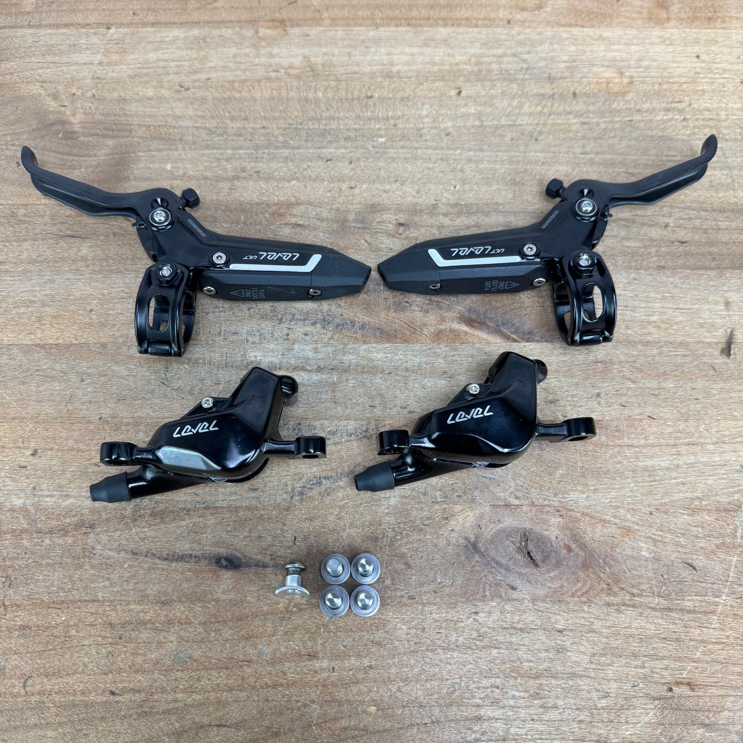 SRAM Level Ultimate Stealth 2-Piston Carbon Hydraulic Disc MTB Brakeset 481g