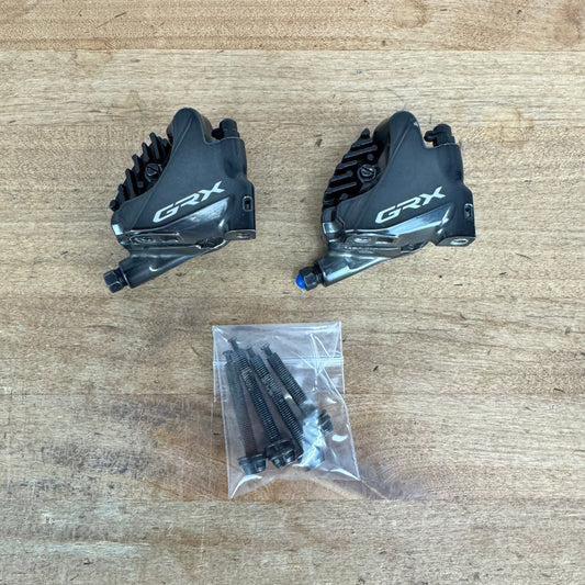 Pair Shimano GRX BR-RX810 Flat-Mount Hydraulic Disc Brake Calipers 288g