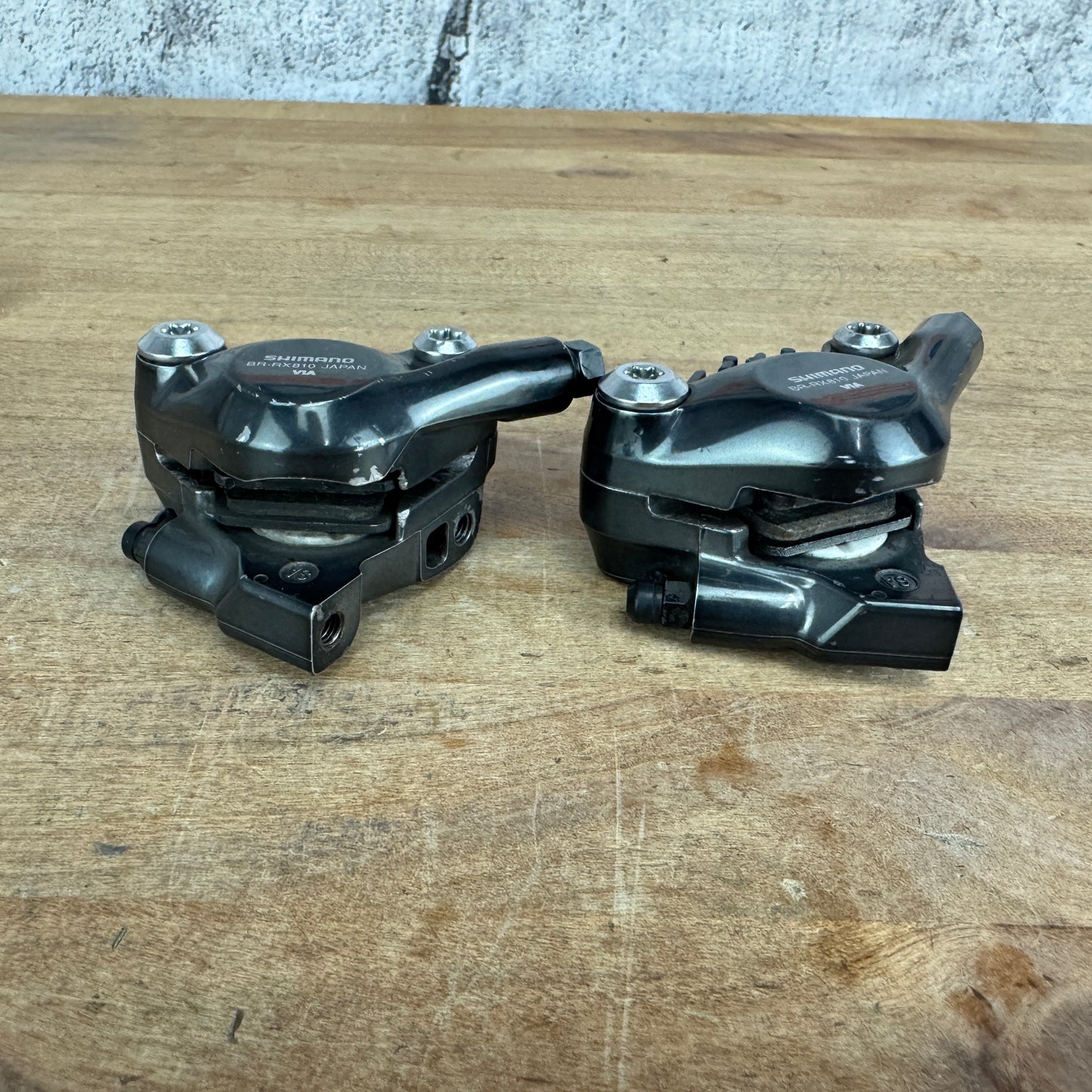 Pair Shimano GRX BR-RX810 Flat-Mount Hydraulic Disc Brake Calipers 288g