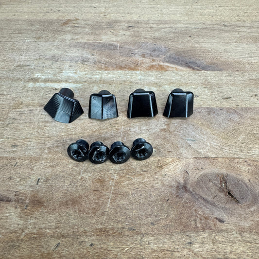 Absolute Black Road Bolt Covers for Shimano Ultegra R8000/Dura-Ace R9100 Cranks