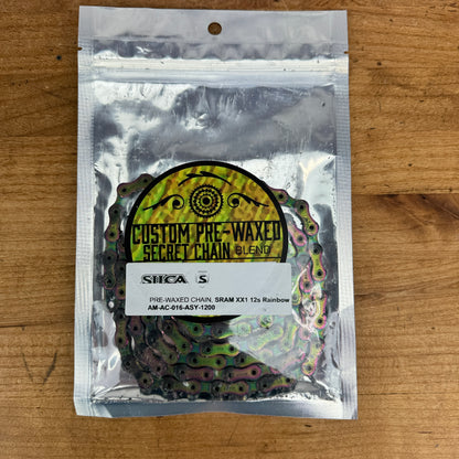New! Silca Secret Blend Pre-Waxed SRAM Eagle XX1 12-Speed Rainbow Race Bike Chain