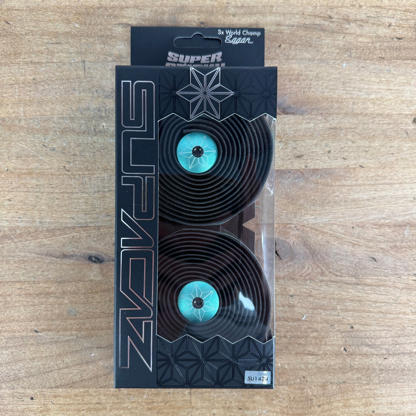 New! Supacaz Super Sticky Kush Galaxy Celeste w/ Anodized Celeste Plugs MSRP $50