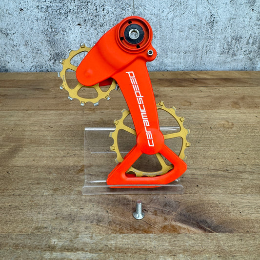 Ceramicspeed OSPW fits Sram Eagle AXS Orange Cerakote Derailleur Cage 93g