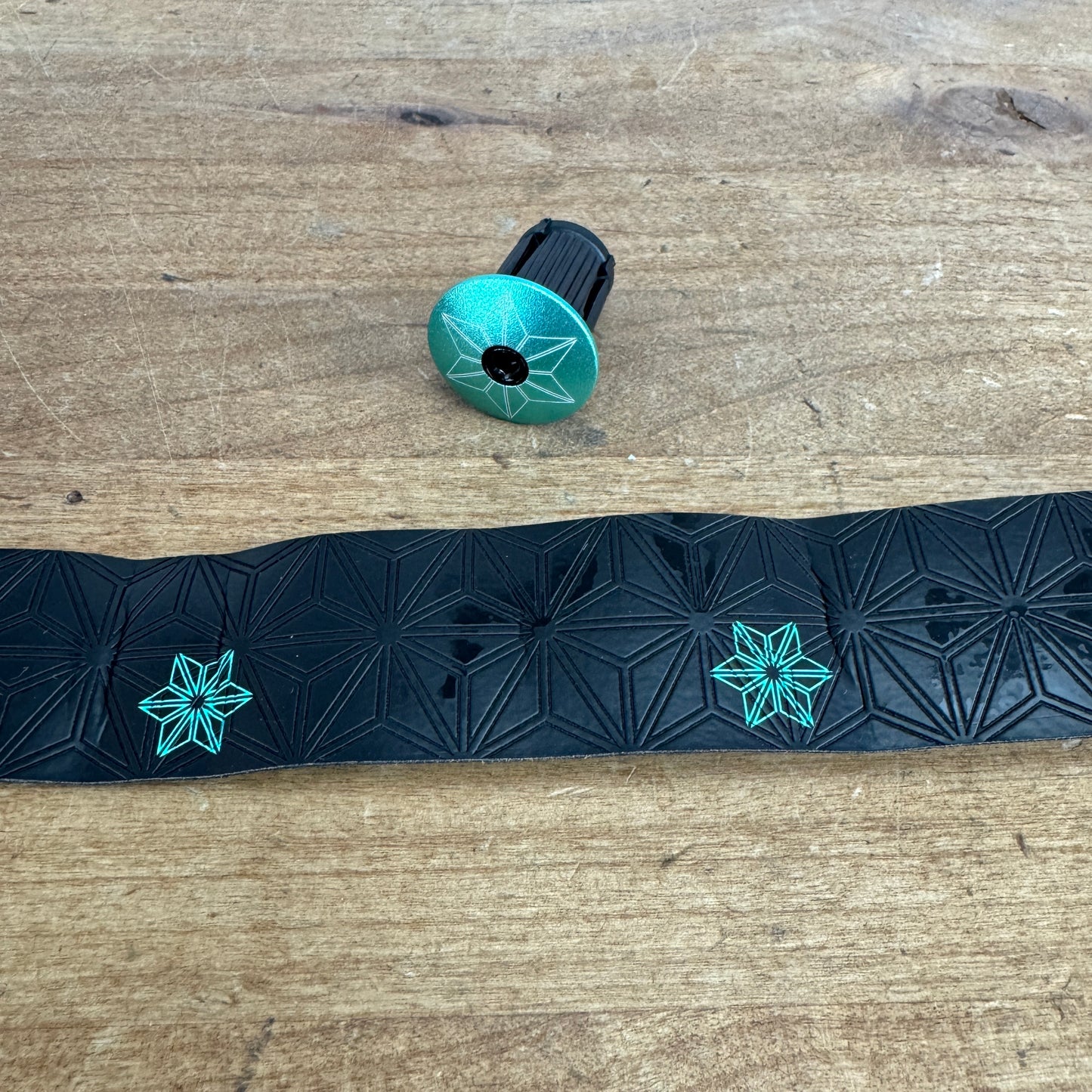 New! Supacaz Super Sticky Kush Galaxy Celeste w/ Anodized Celeste Plugs MSRP $50