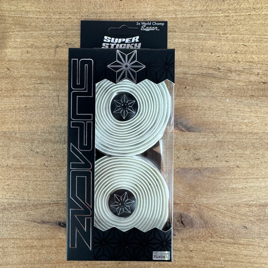 New! Supacaz Super Sticky Galaxy White w/ Anodized Black Plugs MSRP $50