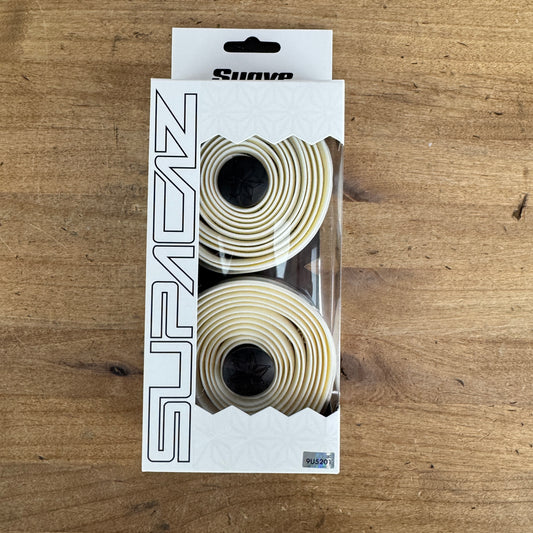 New! Supacaz Suave White w/ SL Black Plugs 2.5mm MSRP $50