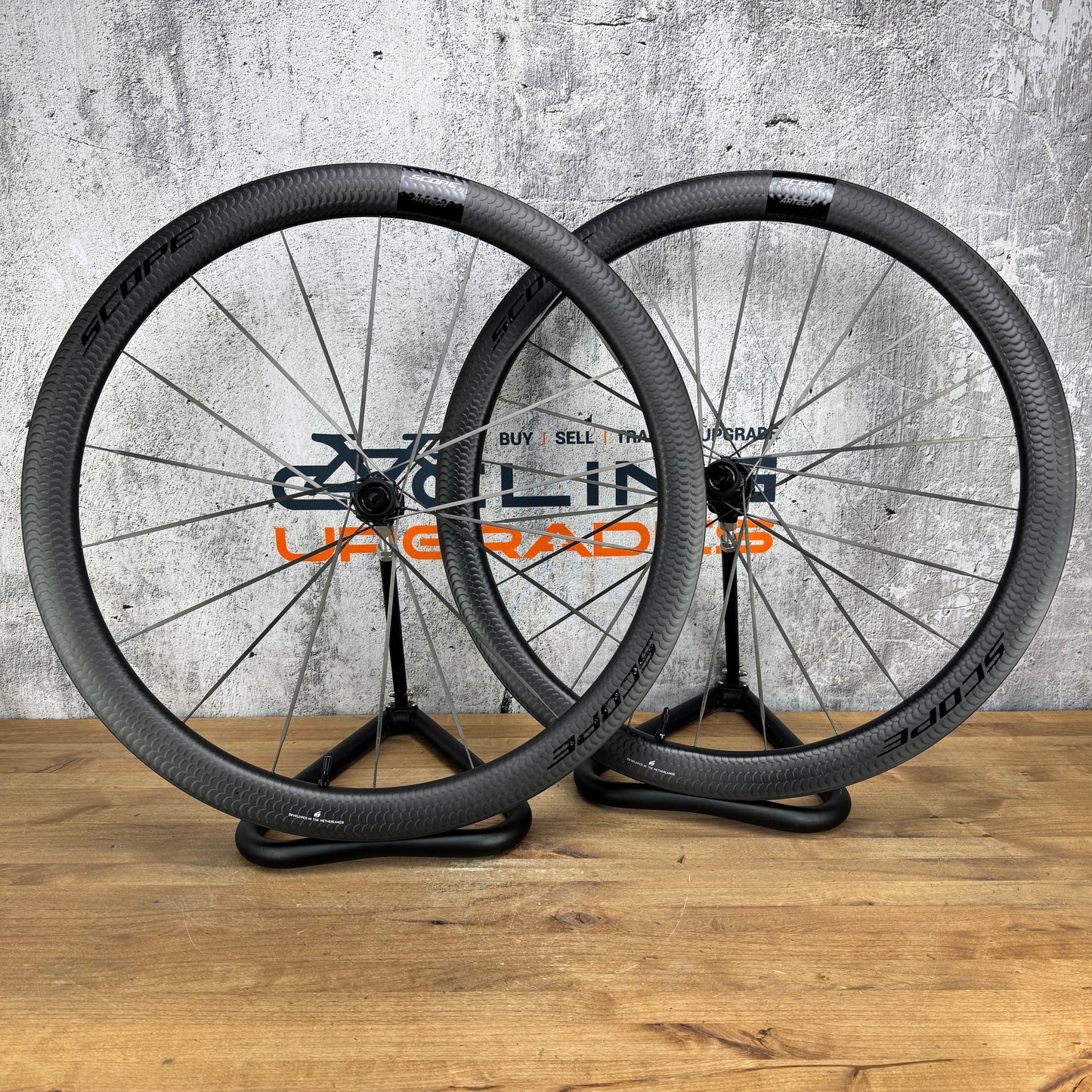 Ridden Once! Scope Artech 4.A Carbon Tubeless Disc Wheelset 700c 1199g