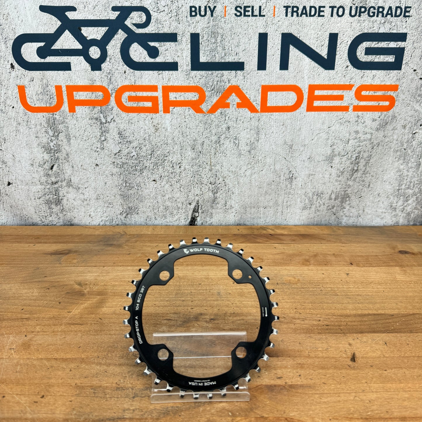 Wolf Tooth Drop-Stop A 36t 4Bolt 104BCD 1x Mountain Bike Chainring 58g