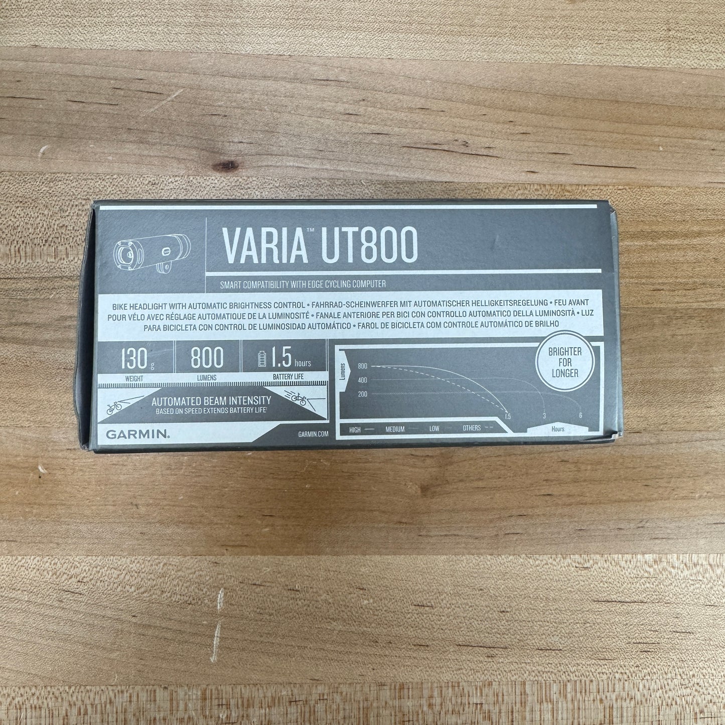 New! Garmin Varia UT800 Smart Bike Headlight MSRP $150