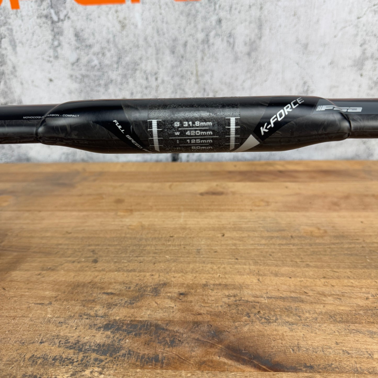 FSA K-Force Carbon 42cm x 31.8mm 125mm Drop 80mm Reach Bike Handlebar 219g