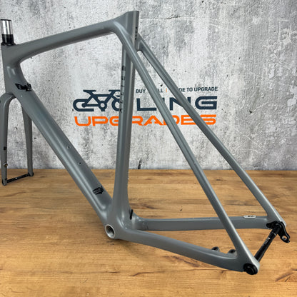 2019 Allied Alfa Allroad 56cm Carbon Disc Brake Frameset 700c Dove Grey 1582g