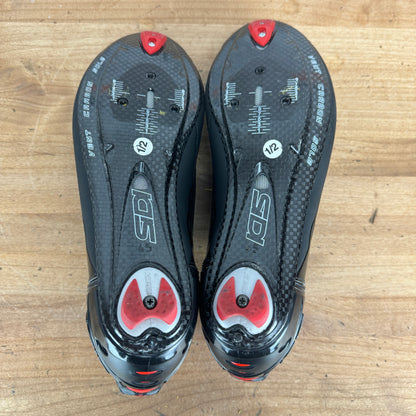 Light Use! Sidi Shot Size 45.5 EU 11.5 US 3-Bolt Road Carbon Cycling Shoes 645g