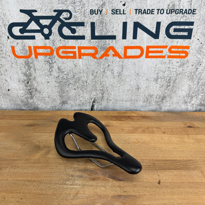 New! Infinity Elite E2 Black Leather 7x7mm Stainless Rails Comfort Bike Saddle