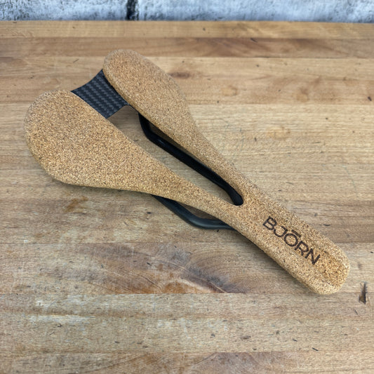 Low Mile! Bjorn Probka Cork 143mm 7x9mm Carbon Rails Bike Saddle 108g