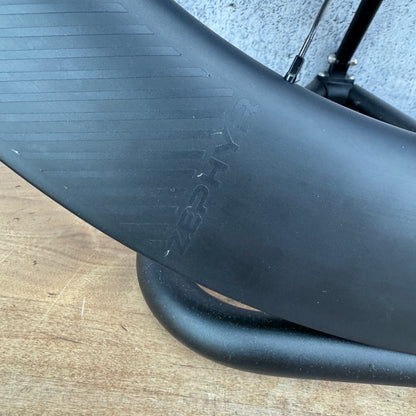 Low Mile! Aerocoach Aeox Zephyr 80mm Carbon Tubeless Disc Front Wheel 700c 907g