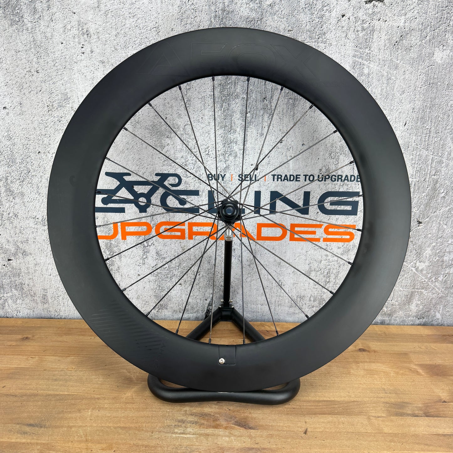 Low Mile! Aerocoach Aeox Zephyr 80mm Carbon Tubeless Disc Front Wheel 700c 907g