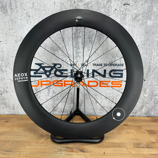 Low Mile! Aerocoach Aeox Zephyr 80mm Carbon Tubeless Disc Rear Wheel 700c 1045g